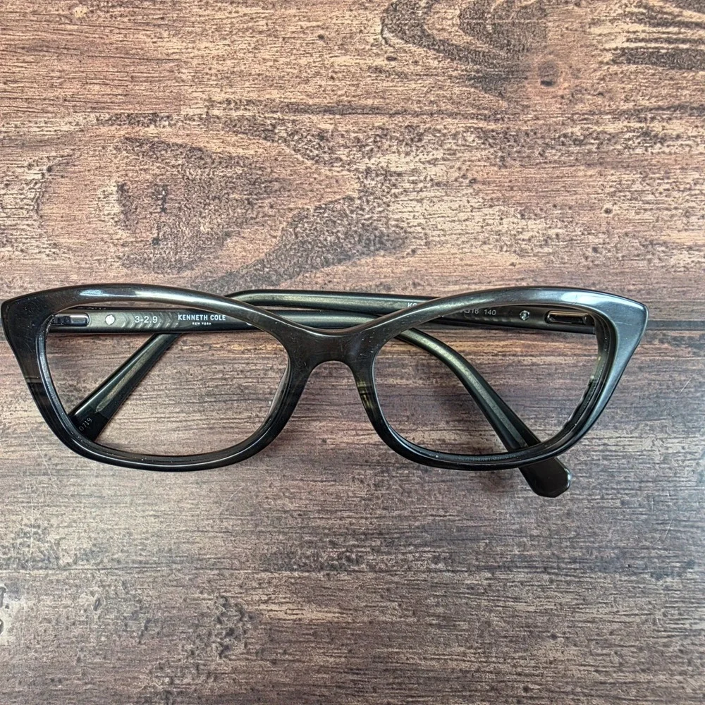 Kenneth Cole New York KC0302 003 Dark Grey Horn Cat Eye Eyeglasses 53-16-140